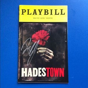 HADESTOWN BROADWAY PLAYBILL SIGNED BY REEVE CARNEY